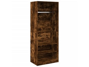 Garde-robe, armoire de rangement chêne fumé 80x50x200 cm bois d'ingénierie shl43003