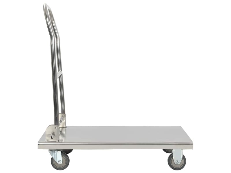  Desserte de cuisine, chariot à plateforme argenté 82x53x86 cm acier inoxydable  - Conforama A
