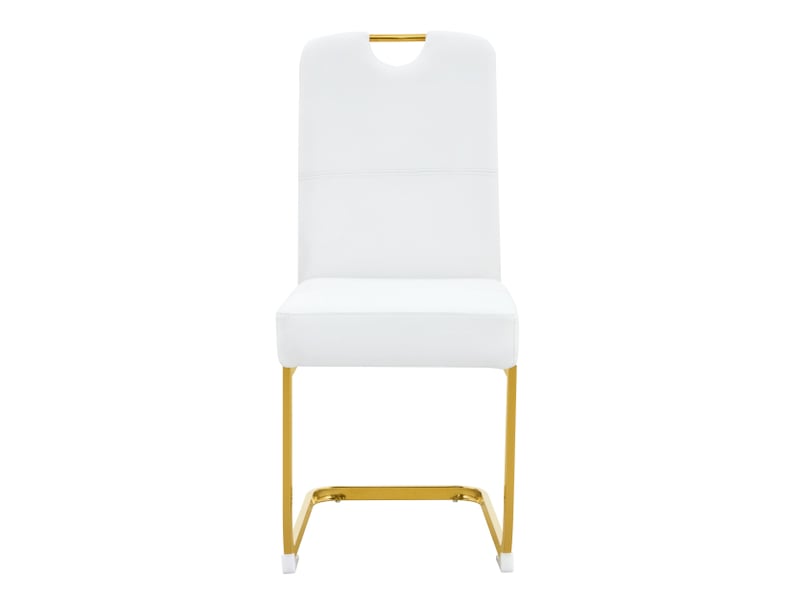  Chaises de salle à manger modernes - ensemble de 2 pièces - design ergonomique - ressorts intégrés blanc - Conforama A