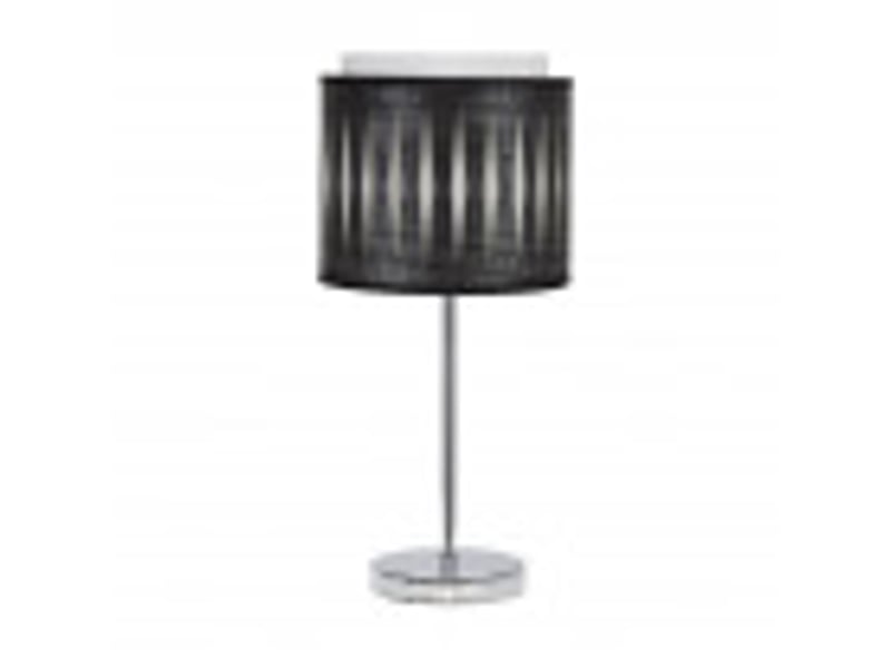  Lampe à poser fabrilamp alexandra e14 coloris chromébois noir 42 x 17 x 17 cm 177871009 - Conforama B