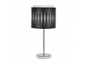 Lampe à poser fabrilamp alexandra e14 coloris chromébois noir 42 x 17 x 17 cm