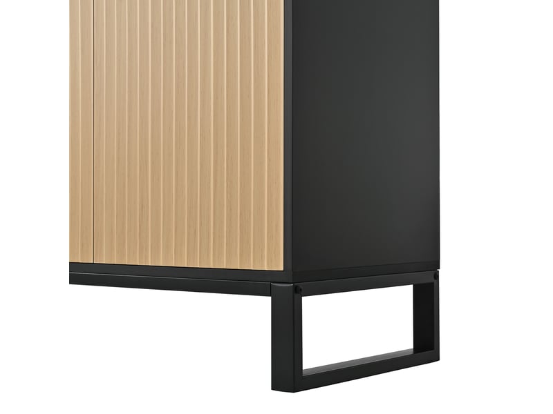  Meuble à chaussures 160x40x75 cm, grand placard 4 portes avec intérieur modulable et pieds surélevés anti-humidité  - Conforama E