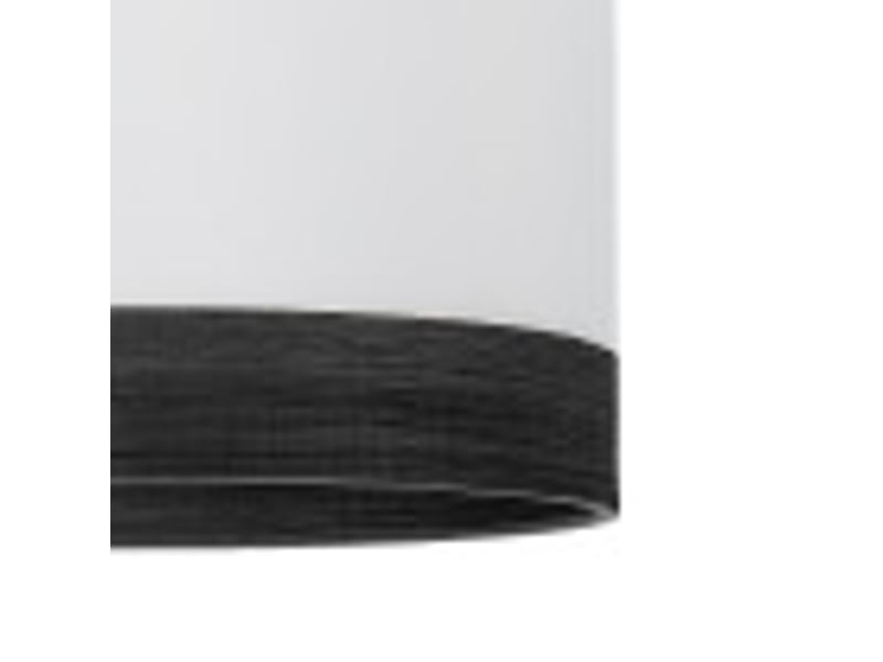  Fabrilamp olga grande lampe à poser noir blanc effet bois noir, abat-jour textile effet bois, 1 x e27, 62 cm 190071109 - Conforama D