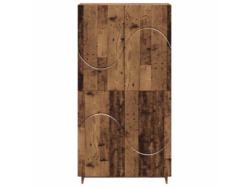 Buffet haut, buffet de rangement bois ancien 79x41x151 cm bois d'ingénierie - Conforama D