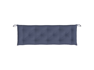 Coussin de banc de jardin, coussin d'assise bleu marine 150x50x7 cm tissu oxford cf52687