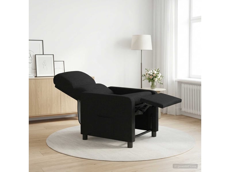 Vidaxl fauteuil inclinable noir polyester - Conforama B