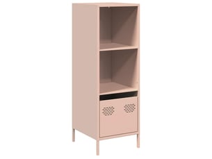 Buffet haut - bahut - meuble de rangement rose 35x39x103,5 cm acier