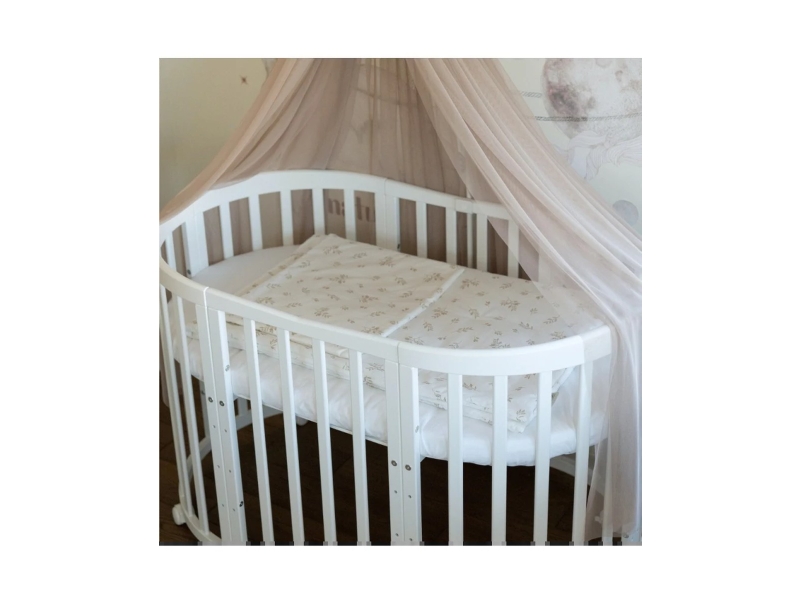  Parure de lit bébé couette et oreiller 120 × 90 cm - taille l - feuilles brunes waldin BD-L-02 - Conforama E