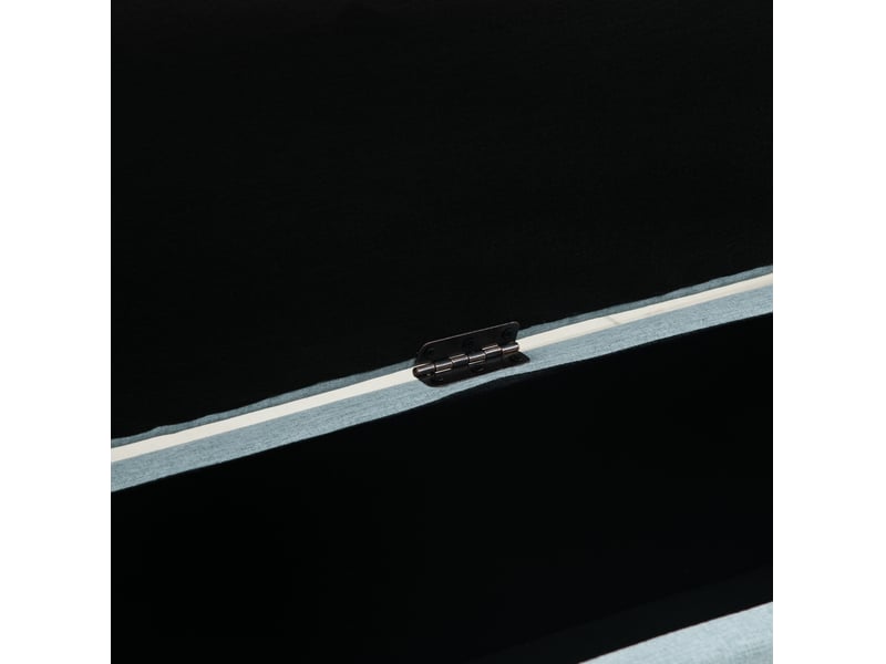  Banc coffre tcqpz 110 x 39 x 45 cm avec rangement polyester aspect lin vert clair  - Conforama D