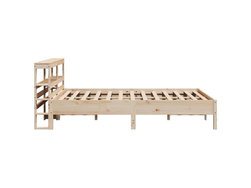  Lit double- lit adulte -  cadre de lit sans matelas 140x200 cm bois massif de pin  - Conforama D