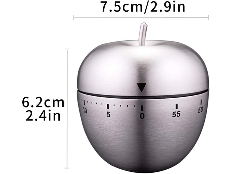  Minuterie cuisine minuteur forme de pomme alarme de rotation kitchen timer acier inoxydable pour la cuisine cuisson pâtisserie sport No Commercial reference - Conforama A