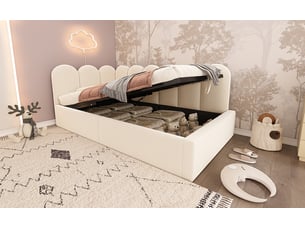 Lit banquette 90x190 cm <strong>WISHDOR</strong> <strong></strong> coloris beige