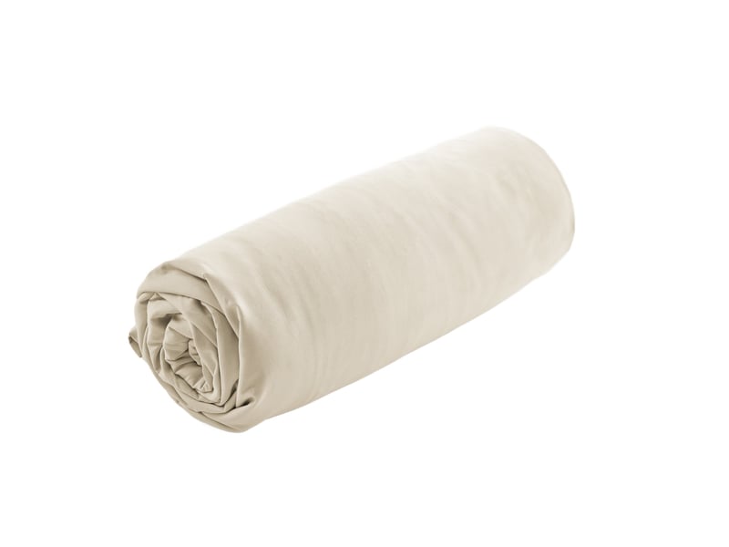  Drap housse 140x190+30 cm percale de coton sable PD25234 - Conforama B