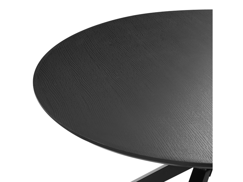  Table de repas fitzroy noir 120 cm 120 cm  - Conforama E