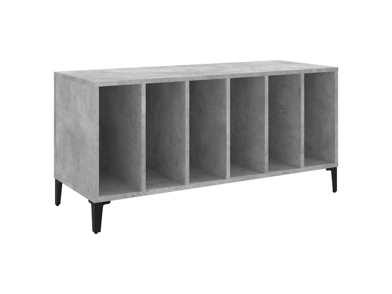  Armoire à disques, armoire de rangement gris béton 100x38x48 cm bois d'ingénierie shl98311  - Conforama A