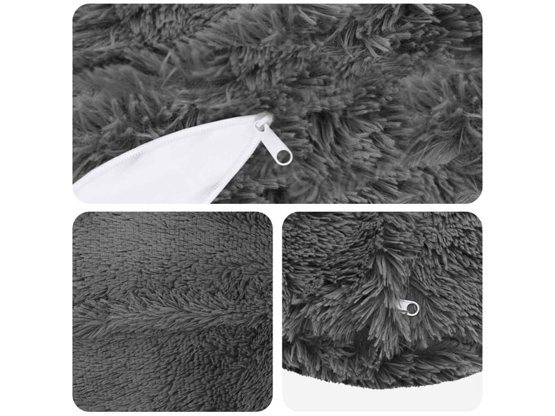Lot de 2 coussins avec oreiller, coussins décoratifs heerlen vert clair fleece pv cf50601 - Conforama E