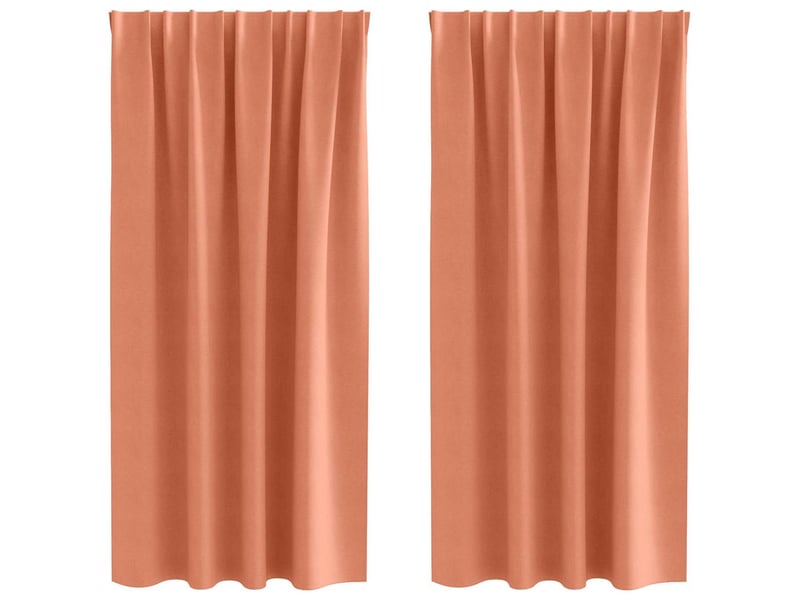  Lot de 2 rideaux occultants, rideaux black-out avec anneaux terre cuite 175 x 140 cm cf44785  - Conforama A