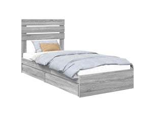 Lit simple 100x200 cm    coloris gris