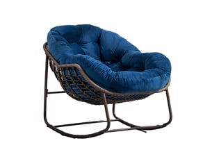 Fauteuil fixe   Coton / Polyester bleu