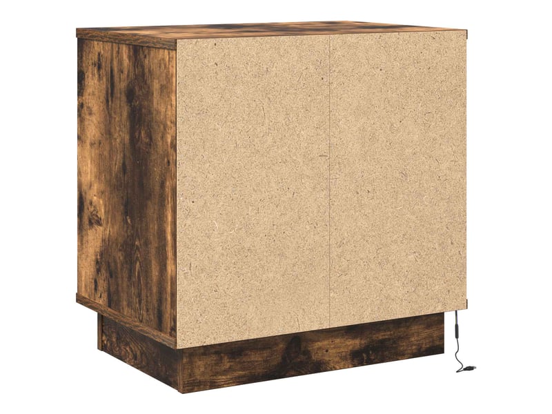 Table de chevet - cabinet de chevet - table de nuit 2 pc chêne fumé 50 x 34,5 x 50 cm. - Conforama D