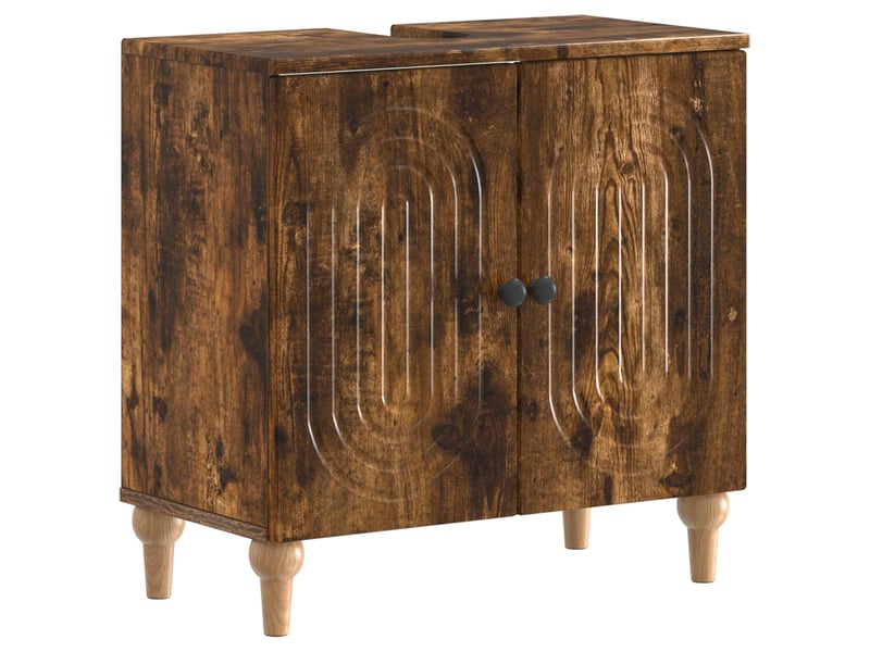 Meuble sous lavabo de salle de bain alkmaar chêne fumé cf64803 - Conforama A