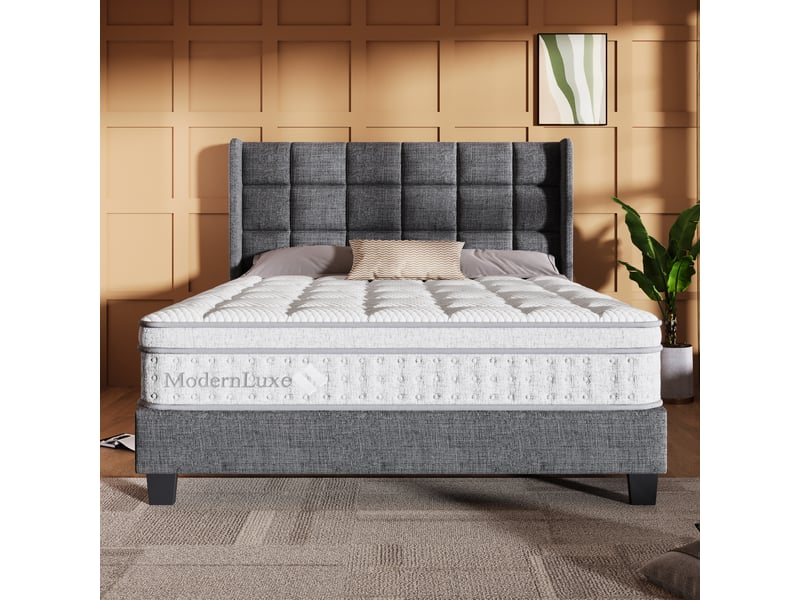 Matelas hybride 7 zones 180 x 200 cm h3, 25 cm, blanc - Conforama C