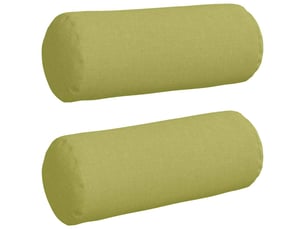 Lot de 2 coussins d'accent, coussins décoratifs, coussins lombaires tissu vert clair ø 15 x 40 cm cf56710