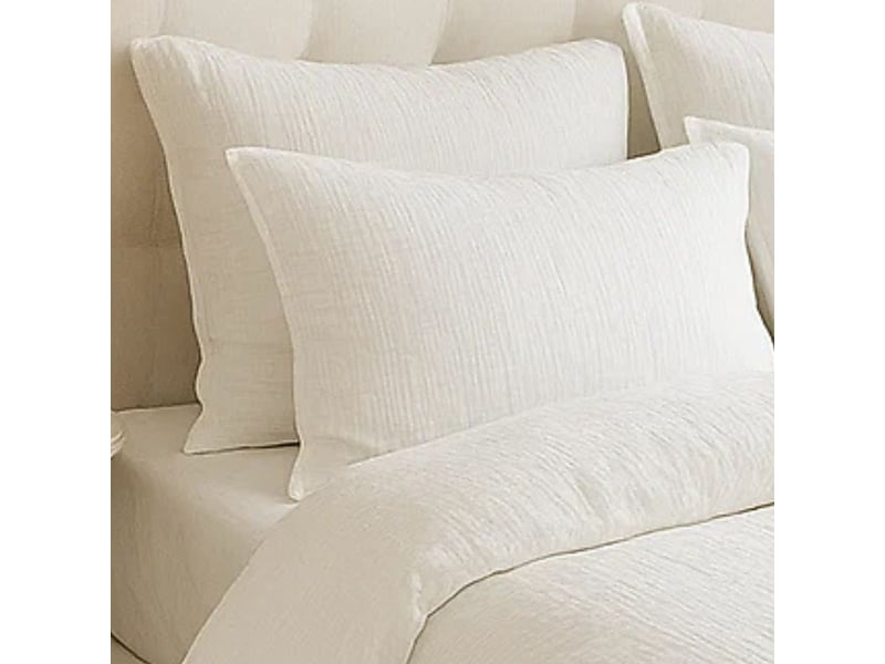  Parure housse de couette 260x240cm + 2 taies 100% gaze de microfibre uni blanc pur - nathea NATHEA - Conforama D