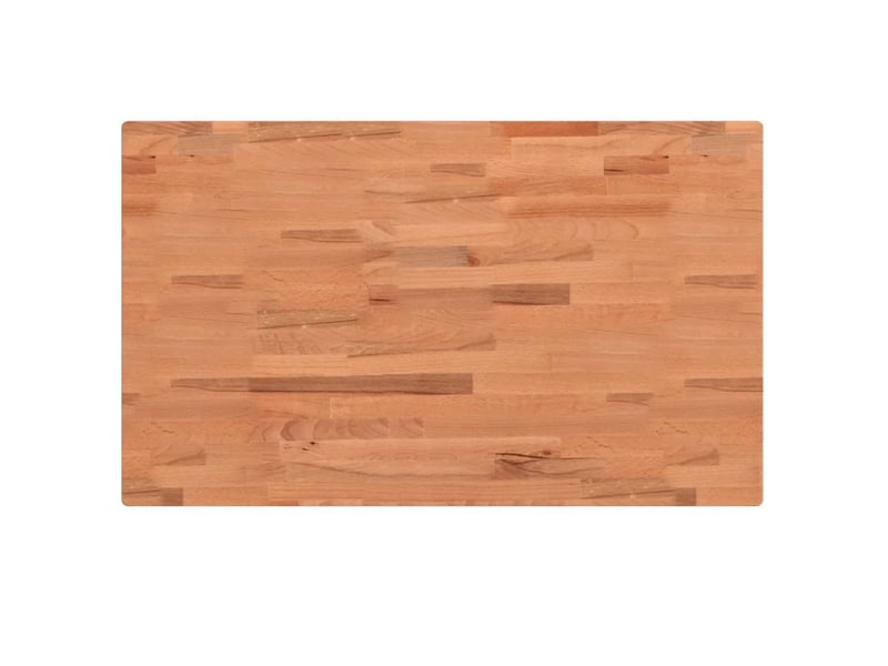  Comptoir de salle de bain, plan de travail 100x60x4 cm bois massif de hêtre cf65718  - Conforama A