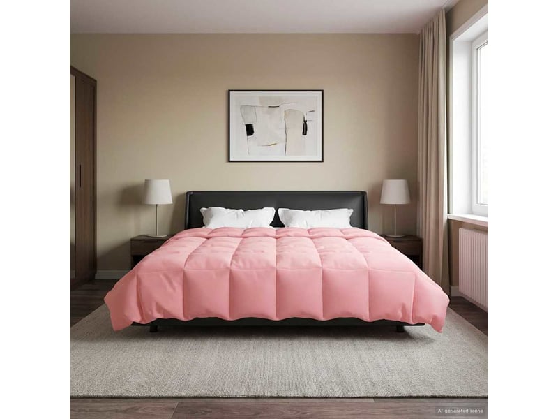  Duvet - couette complet toute l'année 220 x 260 cm 4 saisons rose  - Conforama D