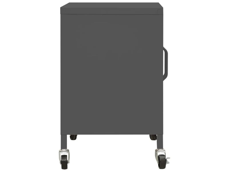 Armoire de rangement mobile avec étagère réglable 60 x 35 x 56 cm en acier anthracite 02_0046900  - Conforama C