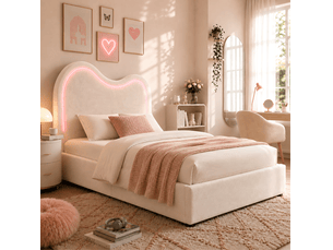 Lit coffre 90x200 cm CHICFURN coloris beige