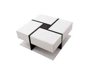 Table basse carré(e) coloris noir   - 78 cmx78 cm