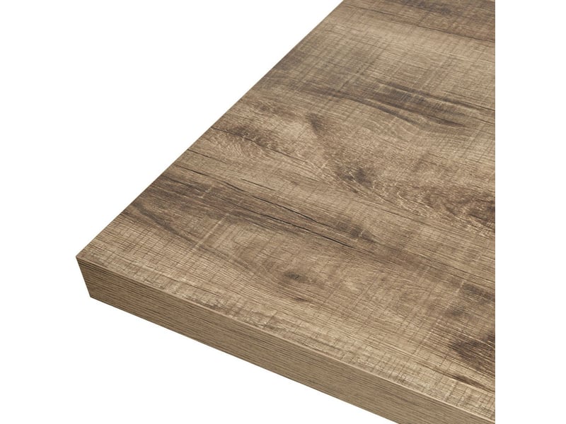  Table 170cm aspect chêne artisan piètement u métal poudré noir - osam OSAM - Conforama D