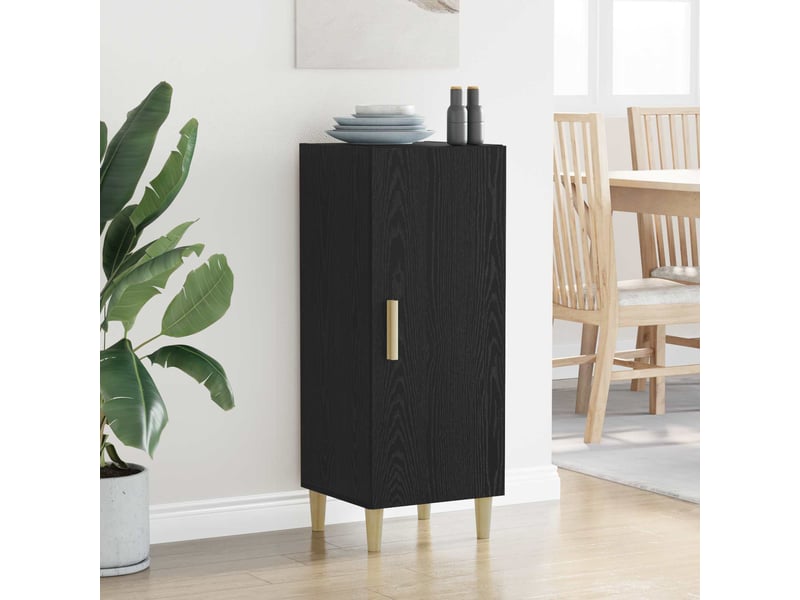  Buffet - bahut - meuble de rangement chêne noir 34,5 x 34 x 90 cm bois d'ingénierie  - Conforama D
