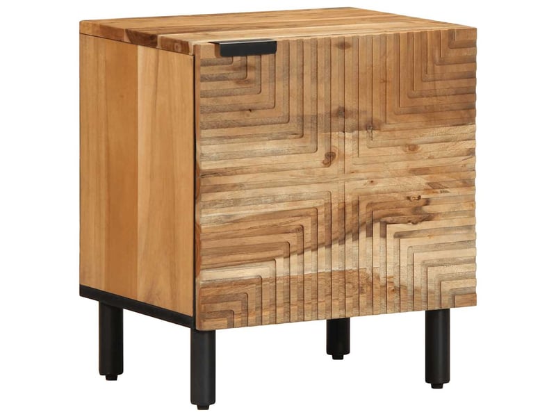 Lot de 2 tables de chevet - cabinet de chevet - table de nuit () 40 x 33 x 46 cm bois massif d'acacia - Conforama A