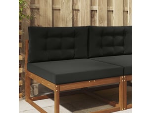 Coussin de canapé d'extérieur, coussin de chaise polyester noir 80 x 80 cm cf54132