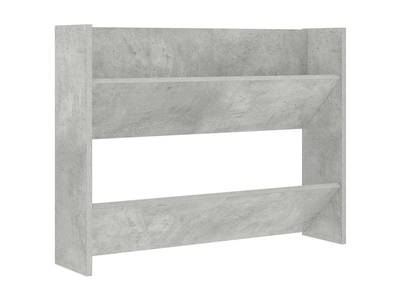  Meuble à chaussure, armoire à chaussures murale gris béton 80x18x60 cm aggloméré  - Conforama A