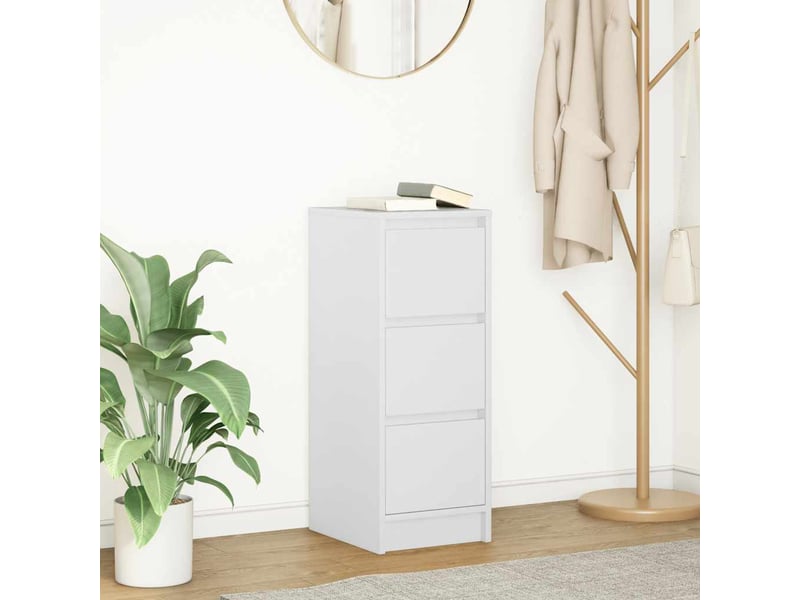  Buffet - bahut - meuble de rangement blanc 29,5x34x76 cm bois d'ingénierie  - Conforama B