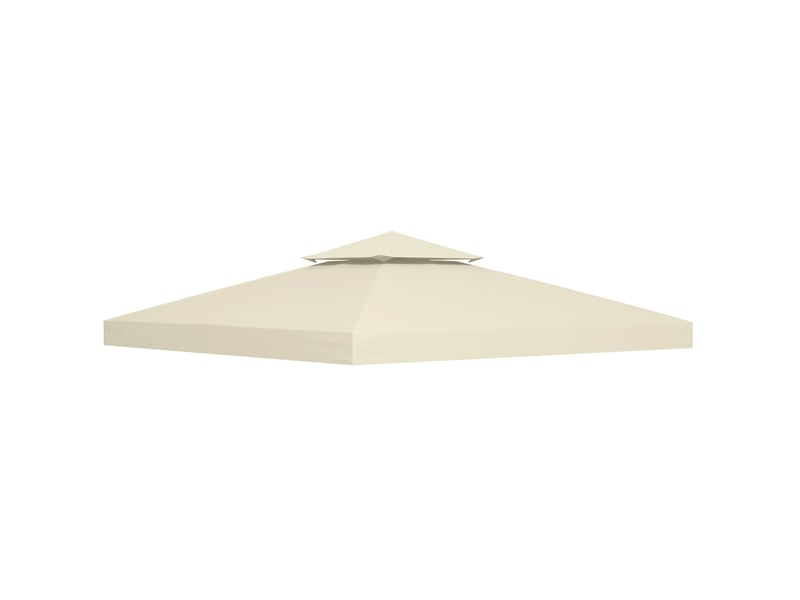 Toit double de rechange pour pavillon métallique 3x3 m – blanc crème – polyester 180 gm² avec 8 attaches - Conforama A