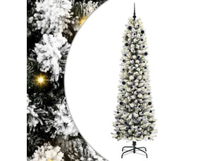 Sapin de noël artificiel, arbre de noël blanc 240 cm pvc, métal et plastique shl7580