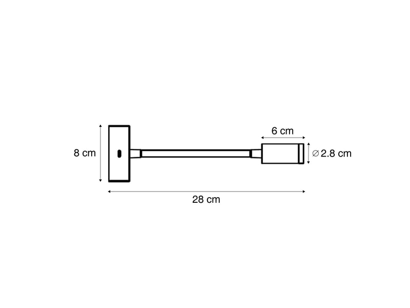  Applique murale moderne noire avec led rechargeable et dimmable - harper  - Conforama C