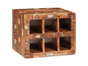 Étagère à vin, casier à bouteilles marron 44 x 30 x 35 cm bois recyclé solide cf41325
