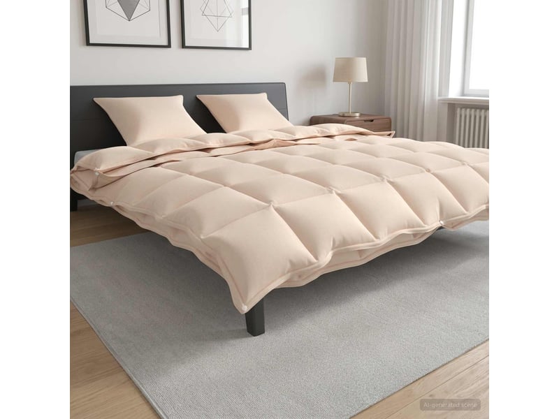 Couette - duvet 200 x 200 cm toutes saisons fibre de kapok beige - Conforama B