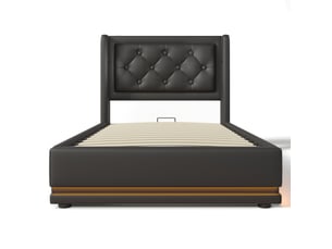 Lit coffre 90x200 cm DZMDIP   coloris noir