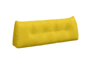 Coussin de dos, coussin de dossier jaune 140 x 24 x 50 cm velours cf54752