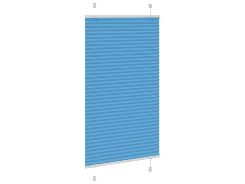 Store plissé, store de fenêtre bleu 75x100 cm largeur du tissu 74,4 cm polyester cf46804 - Conforama C