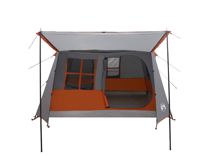  Tente tunnel, tente de camping gris et orange 275x240x200 cm  - Conforama D