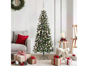 Sapin de noël - arbre de noël artificiel vert 150 cm pvc, plastique et acier
