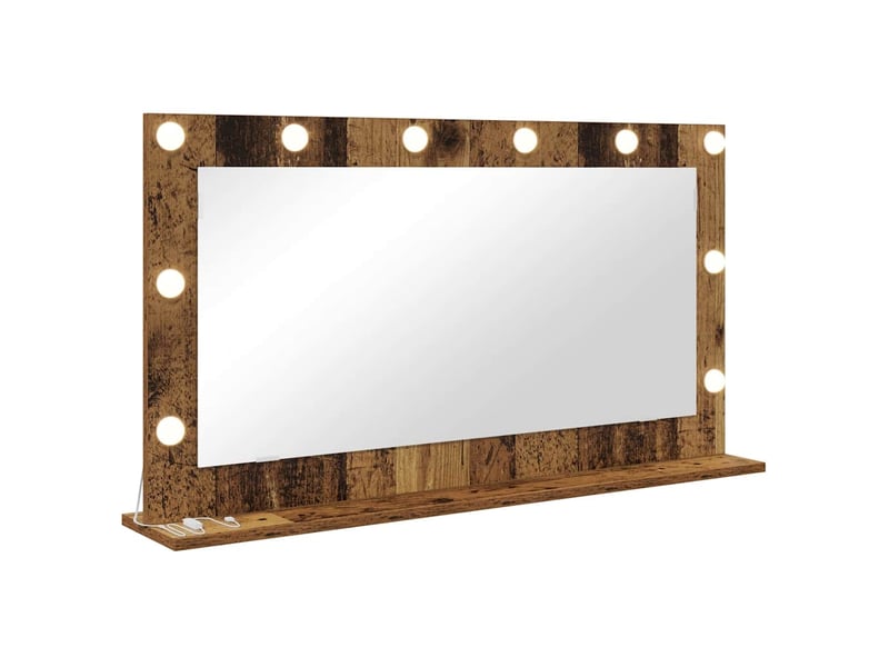  Miroir de vanité, miroir de coiffeuse bois ancien 100 x 55 x 18 cm rectangulaire cf62743  - Conforama A